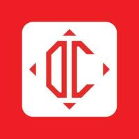Creative simple Initial Monogram OC Logo Designs. vector