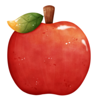 waterverf appel illustratie png