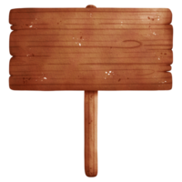 aguarela de madeira placa ilustração png