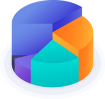 3D Pie Chart 5 Step Infographic png