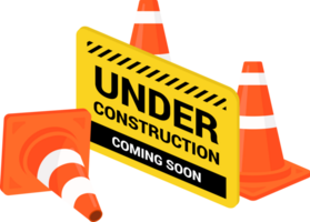 traffic cone under construction png