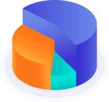 3d tarte graphique 3 étape infographie png