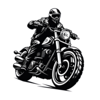 svart motorcykel klubb logotyp isolerat png