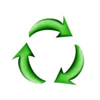 símbolo de reciclagem verde png