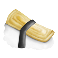 Sushi asiático comida con pez, arroz, caviar png