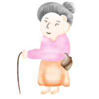 a cute grandmother png