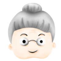 un' carino nonna png