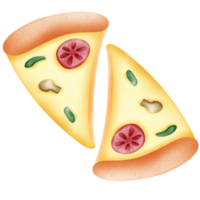 skiva av pepperoni pizza. png