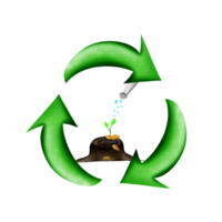 símbolo de reciclaje verde png