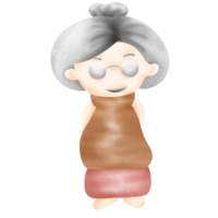 un' carino nonna png