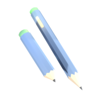 3D icon back to school pencils rendered isolated on the transparent background. simple and elegant object for your design. png