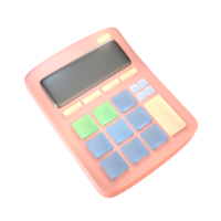 3D icon back to school calculator rendered isolated on the transparent background. simple and elegant object for your design. png