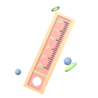 3d ícone costas para escola régua rendido isolado em a transparente fundo. simples e elegante objeto para seu Projeto. png