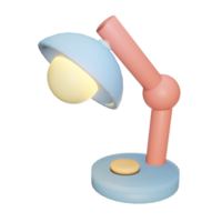 3d ícone costas para escola mesa luminária rendido isolado em a transparente fundo. simples e elegante objeto para seu Projeto. png