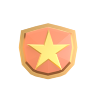 3D icon video games rendered isolated on the transparent background. bronze badge object for your design. png