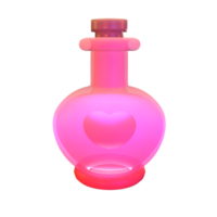 3D icon video games rendered isolated on the transparent background. health potion object for your design. png