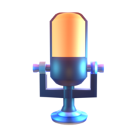 3D icon video games rendered isolated on the transparent background. microphone object for your design. png