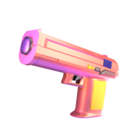 3D icon video games rendered isolated on the transparent background. console gun object for your design. png