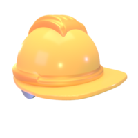 3d icône construction chapeau rendu isolé sur le transparent Contexte png