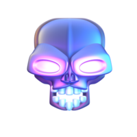 3D icon video games rendered isolated on the transparent background. skull object for your design. png