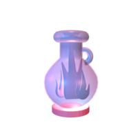 3D icon video games rendered isolated on the transparent background. energy potion object for your design. png