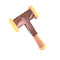 3D icon hammer rendered isolated on the transparent background png