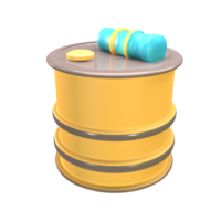 3D icon oil barrel rendered isolated on the transparent background png