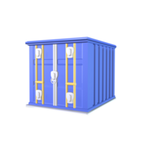 3D icon shipping container rendered isolated on the transparent background png