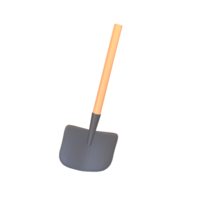 3D icon soil shovel rendered isolated on the transparent background png