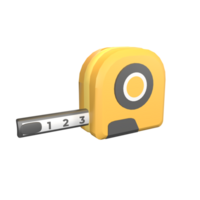 3D icon tape measure rendered isolated on the transparent background png