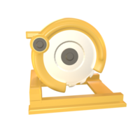 3D icon circular saw rendered isolated on the transparent background png