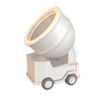 3D icon concrete mixer rendered isolated on the transparent background png