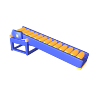 3d icoon fabriek transportband riem weergegeven geïsoleerd Aan de transparant achtergrond png