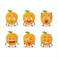 dibujos animados personaje de naranja Fruta con sonrisa expresión vector