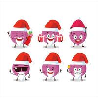 Santa Claus emoticons with garlic cartoon character vector