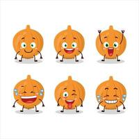 Cartoon character of onion with smile expression vector