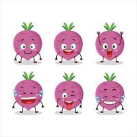 Cartoon character of garlic with smile expression vector