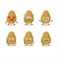 Potato cartoon in character with nope expression vector