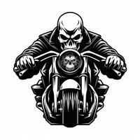 negro motocicleta club logo aislado foto