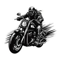 negro motocicleta club logo aislado foto