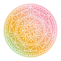 gradiente cor mandala enfeite esboço padronizar. indiano geométrico arte gráfico para meditação. png