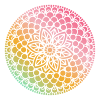 Gradient Farbe Mandala Ornament Gliederung Muster. indisch geometrisch Kunst Grafik zum Meditation. png