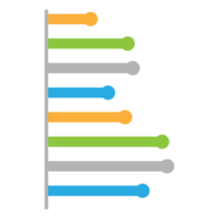 Business graph icon, Color object statistics finance presentation, Flat success report symbol. png