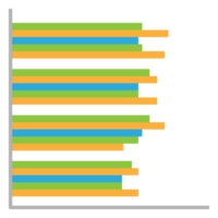 Business graph icon, Color object statistics finance presentation, Flat success report symbol. png
