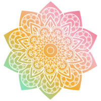 Gradient Farbe Mandala Ornament Gliederung Muster. indisch geometrisch Kunst Grafik zum Meditation. png