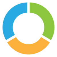 negocio grafico icono, color objeto Estadísticas Finanzas presentación, plano éxito reporte símbolo. png