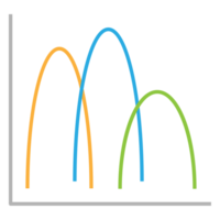 o negócio gráfico ícone, cor objeto Estatisticas finança apresentação, plano sucesso relatório símbolo. png