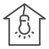 Smart home technology line icon. Home equipment  object symbol. png