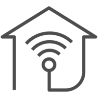 Smart home technology line icon. Home equipment  object symbol. png