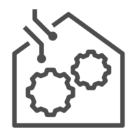 Smart home technology line icon. Home equipment  object symbol. png